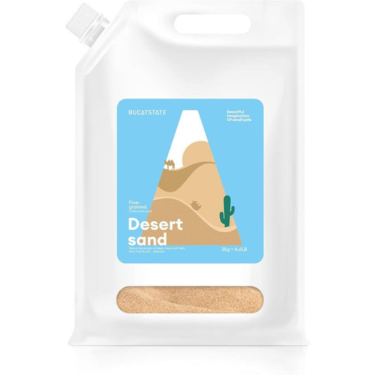 Bucatstate Hamster Bath Sand With Pour Spout 6.6 Pound Desert Bath Sand Calcium Free No Dust Litter For Small Pets
