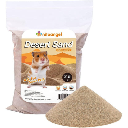 Niteangel Hamster Desert Bath Sand Natural No Dust Litter For Small Pets 2.5 Pounds