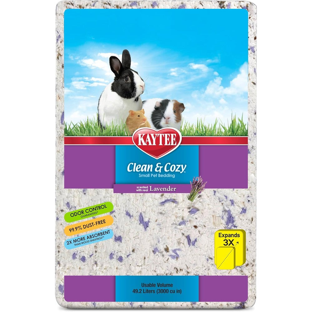 Kaytee Clean And Cozy Lavender Paper Bedding For Small Animals 49.2 Liters Authentic USA Imported Pet Habitat Supplies