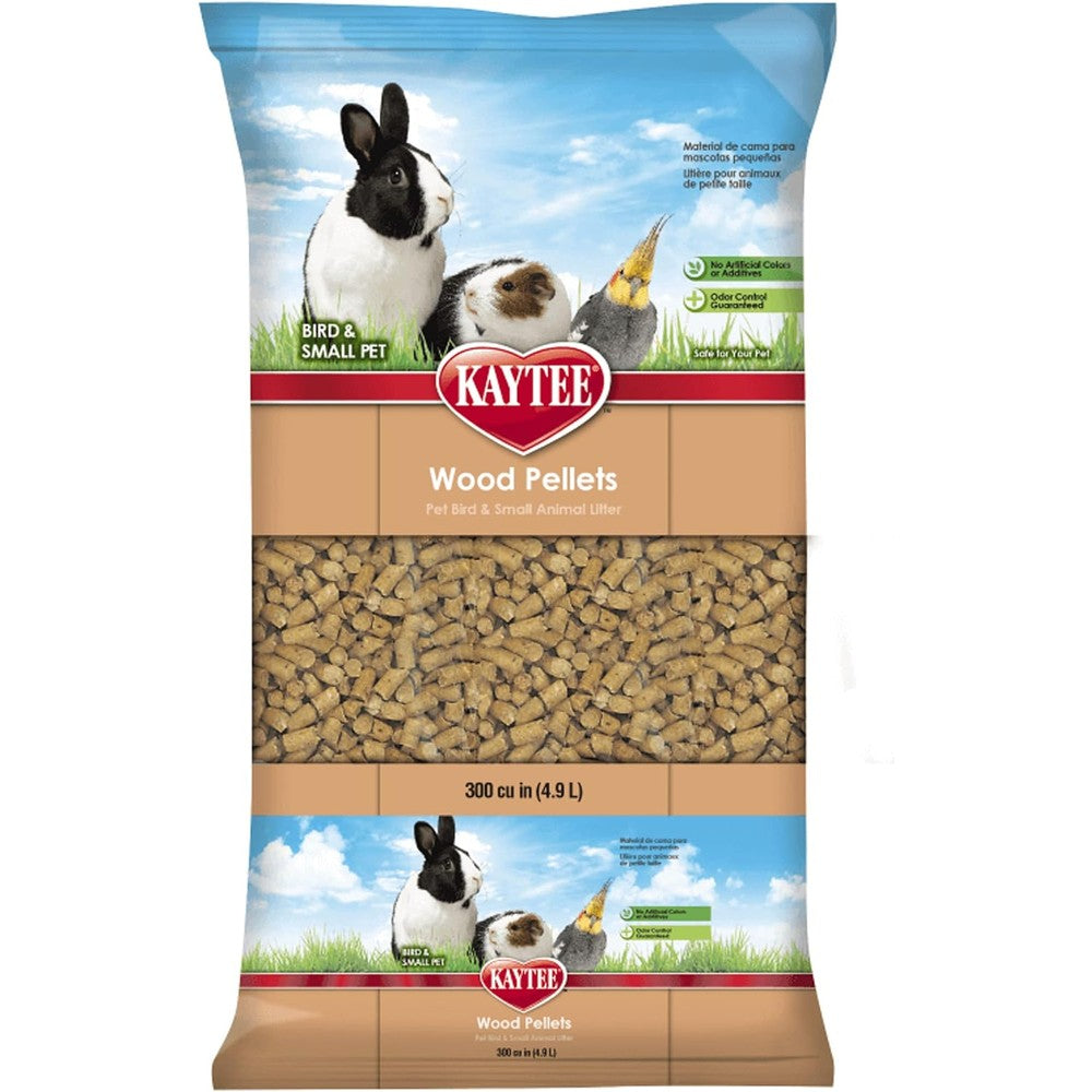 Kaytee Wood Pellets Pet Bird And Small Animal Litter For Ferrets Guinea Pigs Rabbits And Hamsters 4.9 Liter 8 Pound Bag