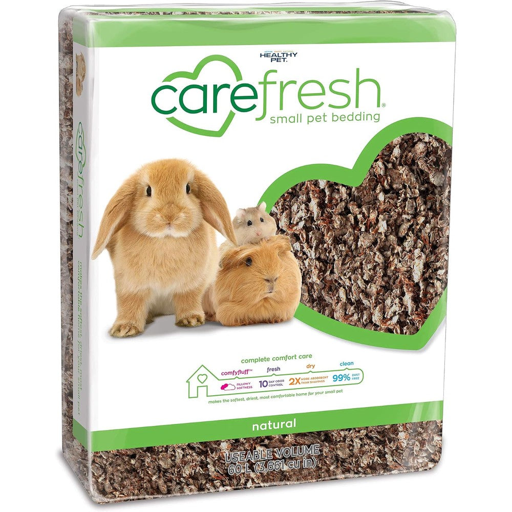 Carefresh natural paper small pet bedding front view packaging