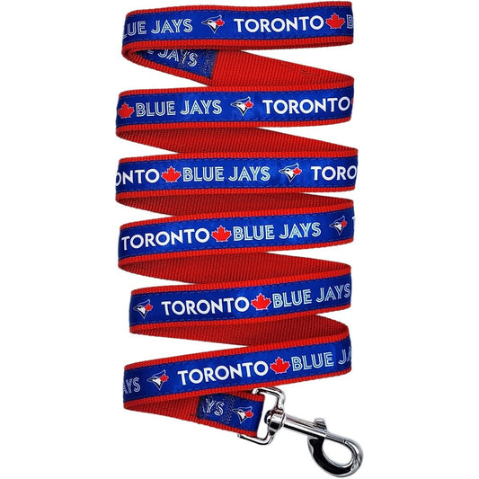 Pets First MLB Toronto Blue Jays dog leash front view showing team branding