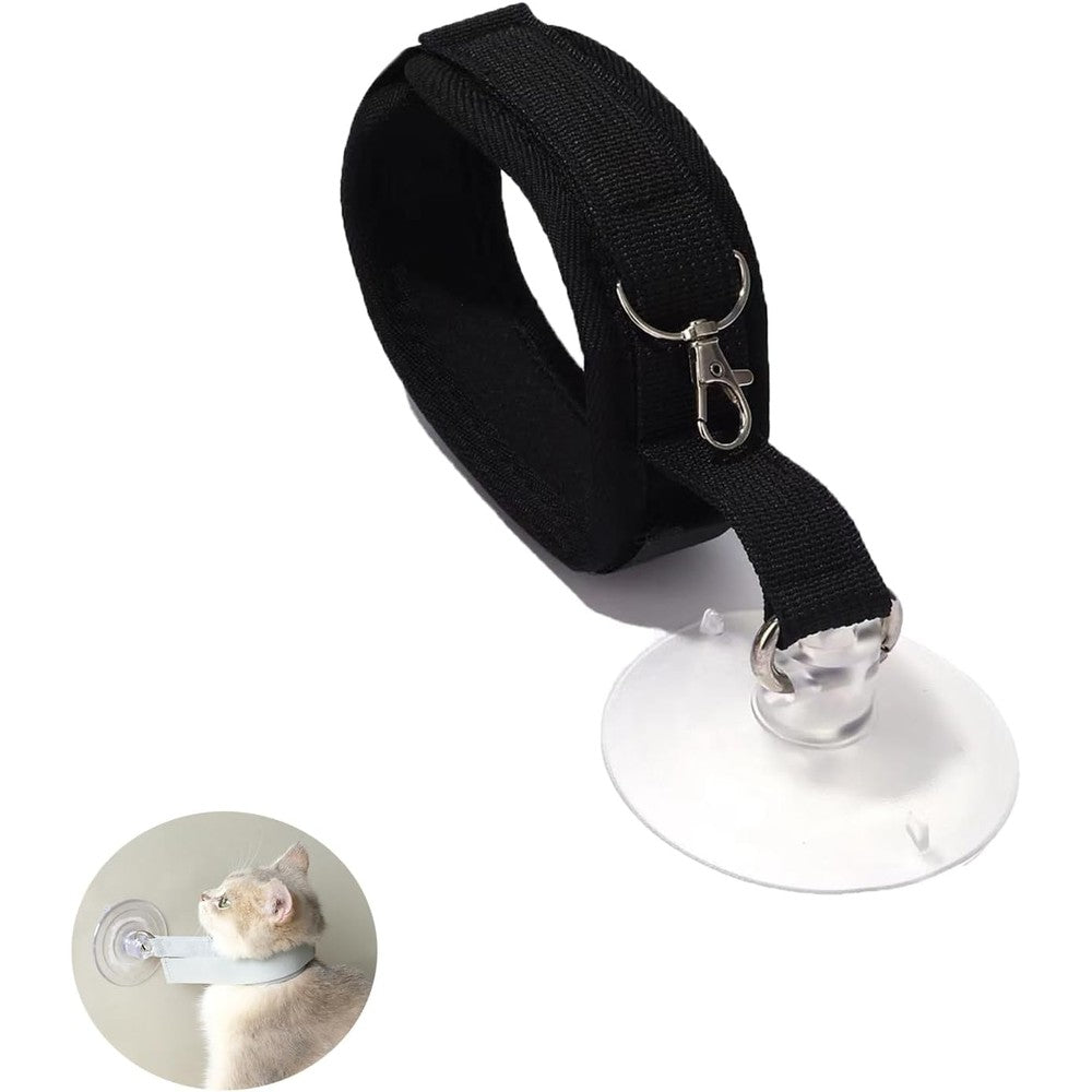 UtySty cat bathing suction cup tether and grooming leash front view