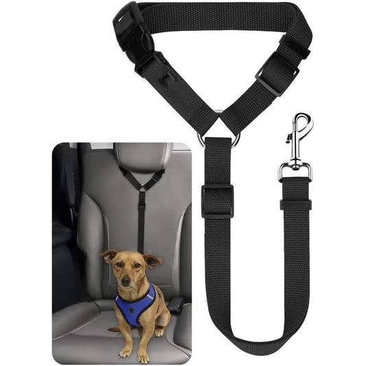 Brikipth Pet Rope Safety Leash front view black nylon