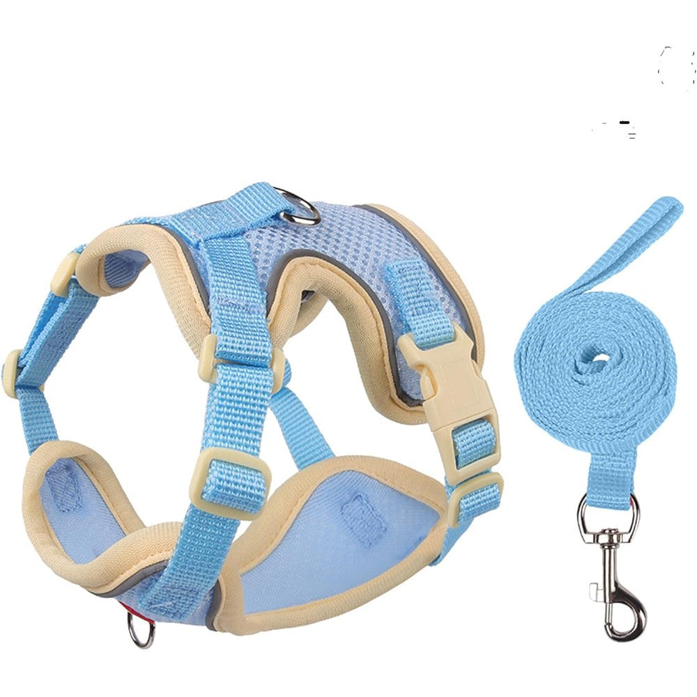 Muejjur cat harness and leash set front view reflective vest
