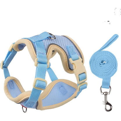 Muejjur cat harness and leash set front view reflective vest