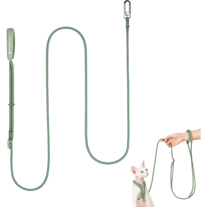 BuddyArmor hands-free cat leash front view olive