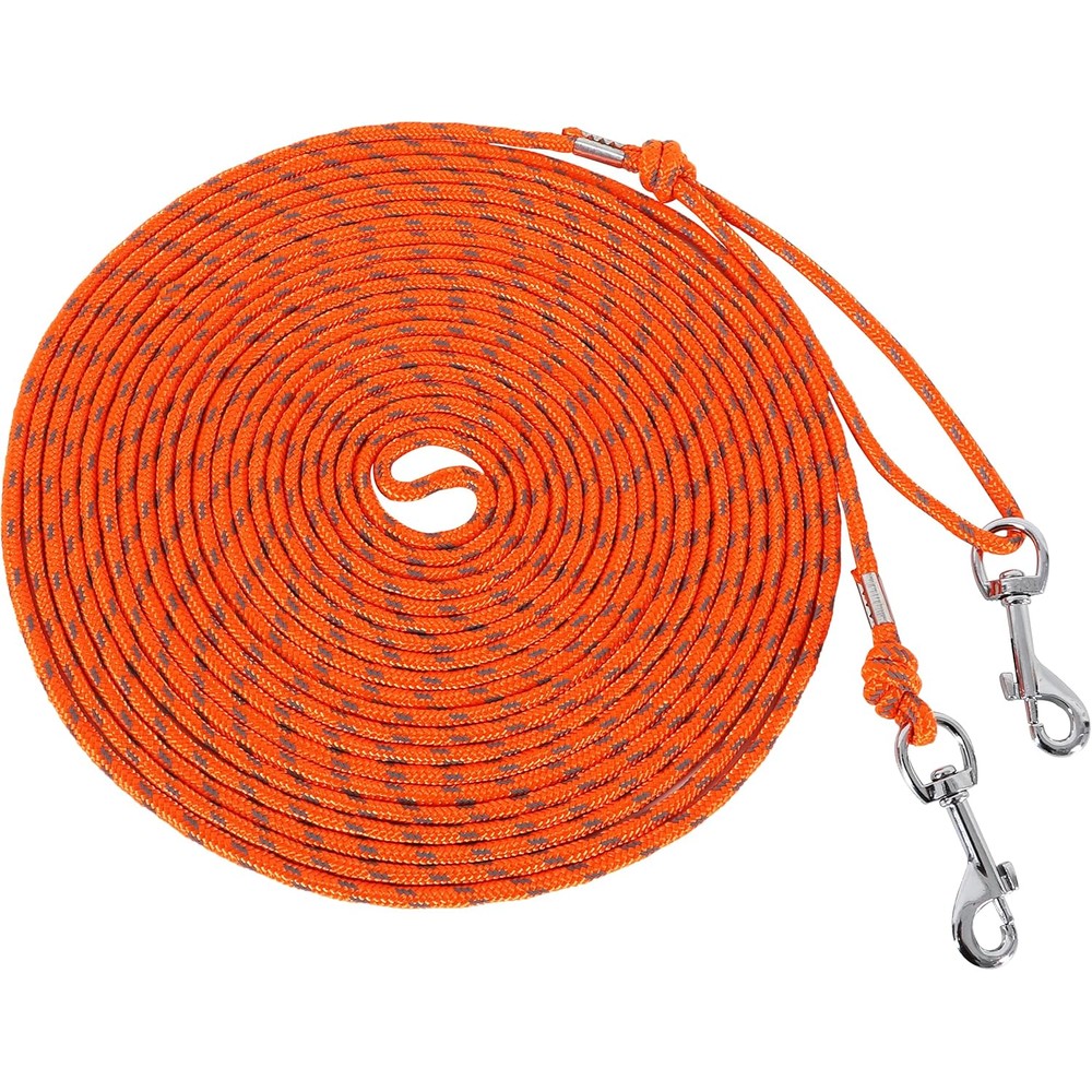 Muiyrtuy 50 foot reflective orange cat leash front view