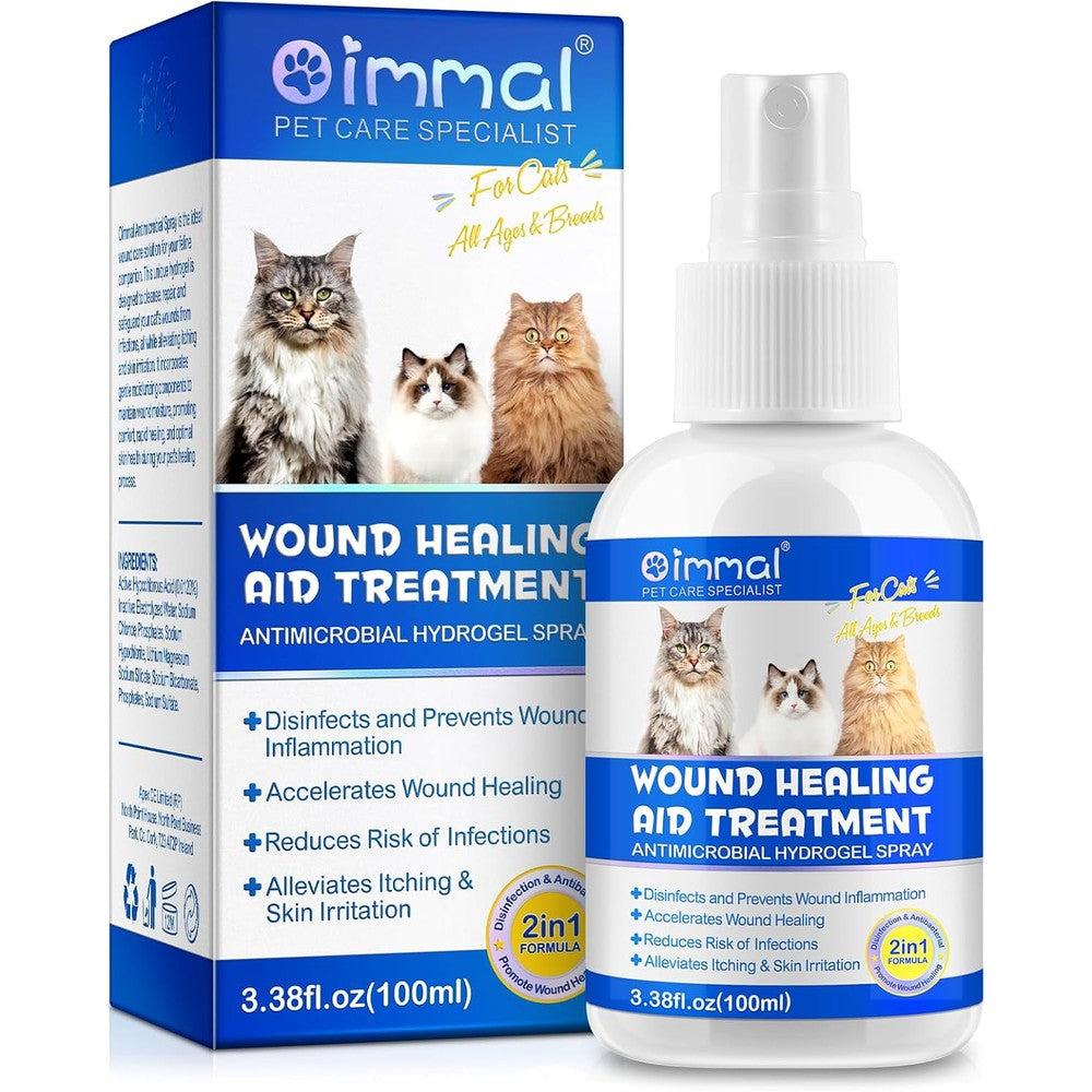 ALIVO Cat Wound Care Spray front view bottle for feline skin repair