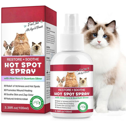Veterinary Formula VOSIFSDIY Hot Spot Spray for Cats front view showing the 100 milliliter bottles.