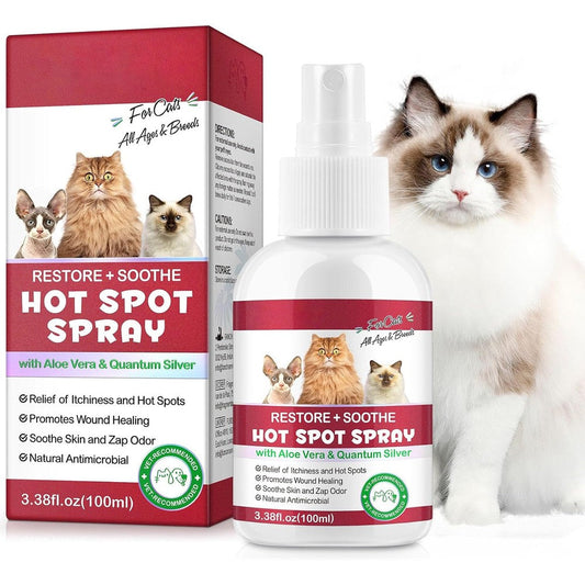 Veterinary Formula VOSIFSDIY Hot Spot Spray for Cats front view showing the 100 milliliter bottles.