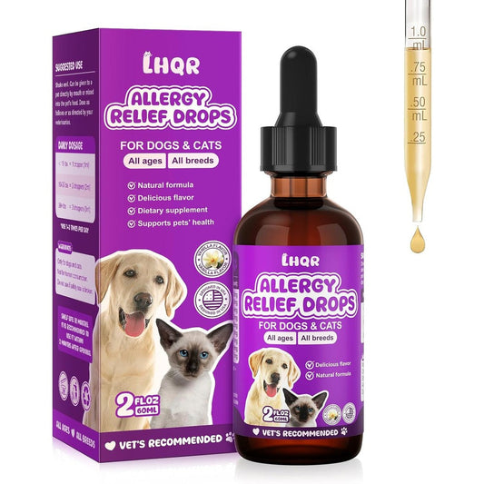 Wagmee liquid dog allergy drops front view of the 60 milliliter bottle supplement for itchy skin care