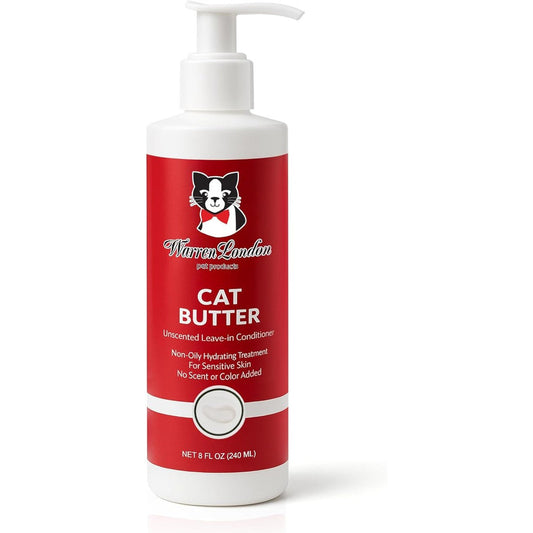 Warren London Cat Hydrating Butter eight ounce front view premium cat leave in conditioner lotion