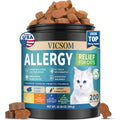 VICSOM Cat Allergy Relief Chews front view container on plain background