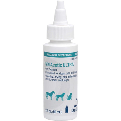 MalAcetic Ultra Otic Cleanser front view bottle of medicated pet ear cleaner