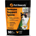 Pet Honesty Cat Immune Support Lysine supplement jar front view for feline respiratory health.
