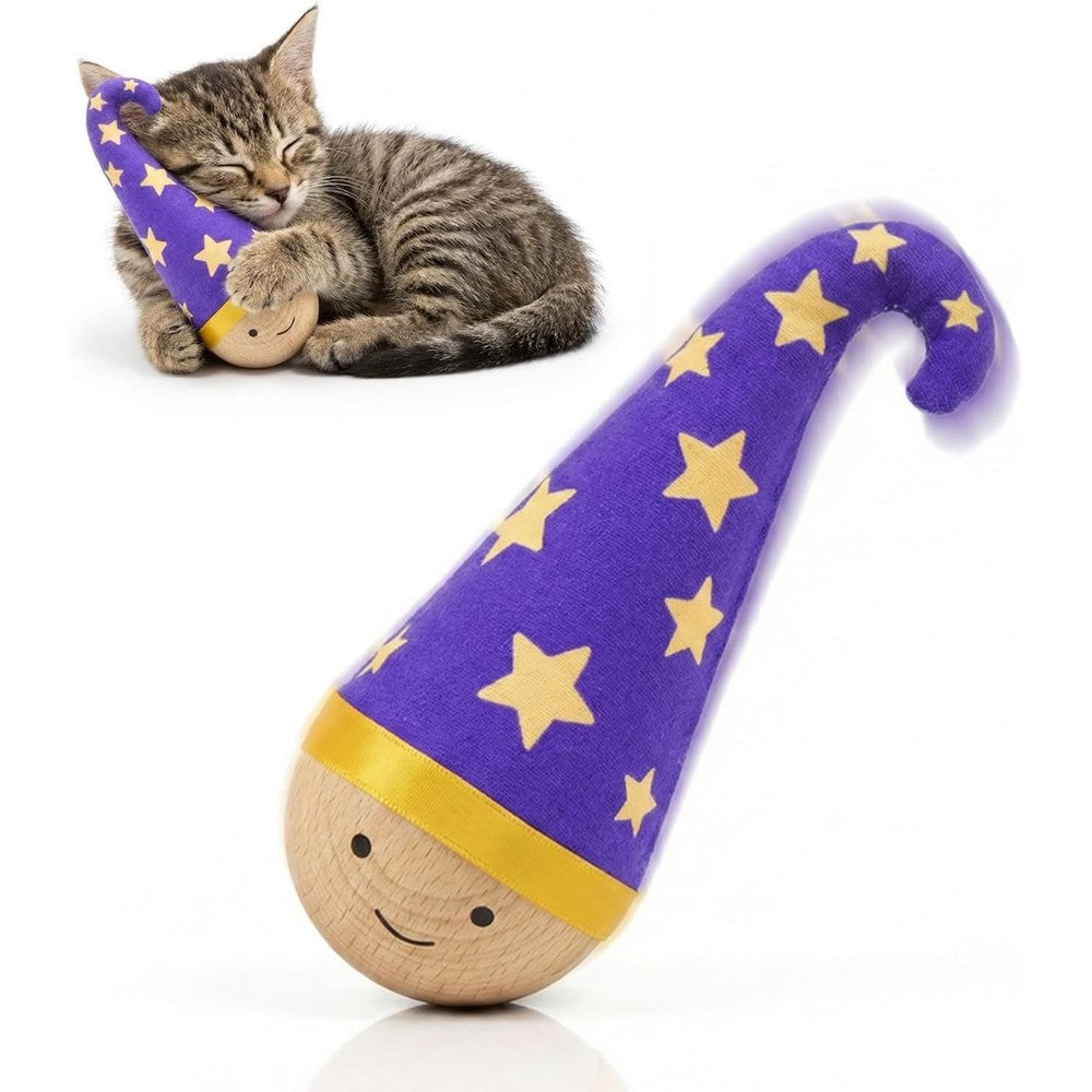 Lulu's world NieNie wooden cat toy front view interactive pet wobbler