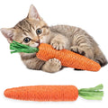 Zyghjort natural sisal carrot cat teething toy front view pack of two