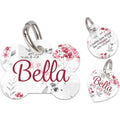 Crafala Creative personalized round aluminum pet ID tag front view
