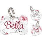 Crafala Creative personalized round aluminum pet ID tag front view