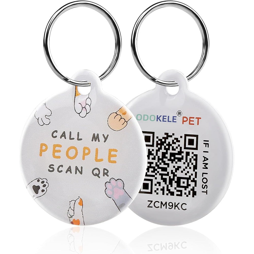 Odokele Cat QR Code Tag Smart Digital Pet Identity Collar Accessory Waterproof Lost Pet Tracking Device With Modifiable Profile Page For Cats And Dogs