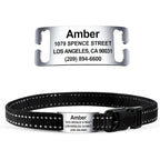 TechMark Personalized Dog Tags Custom Pet Identification Tags Laser Deep Engraved Stainless Steel Slide On Name Plate For Three Eighths Inch Collars