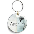 Acatinthetree Cats Dogs ID Tags Personalized Engraving Birth Flowers Pattern Custom Pet Collar Accessories 316L Stainless Steel Round Name Plate