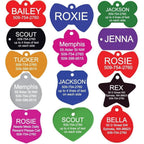 GoTags personalized pet ID tag front view custom engraved bone shape