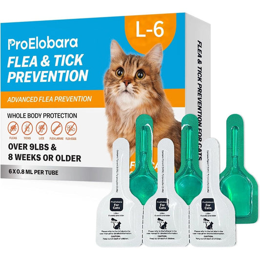 ProElobara flea and tick prevention for large cats front view package