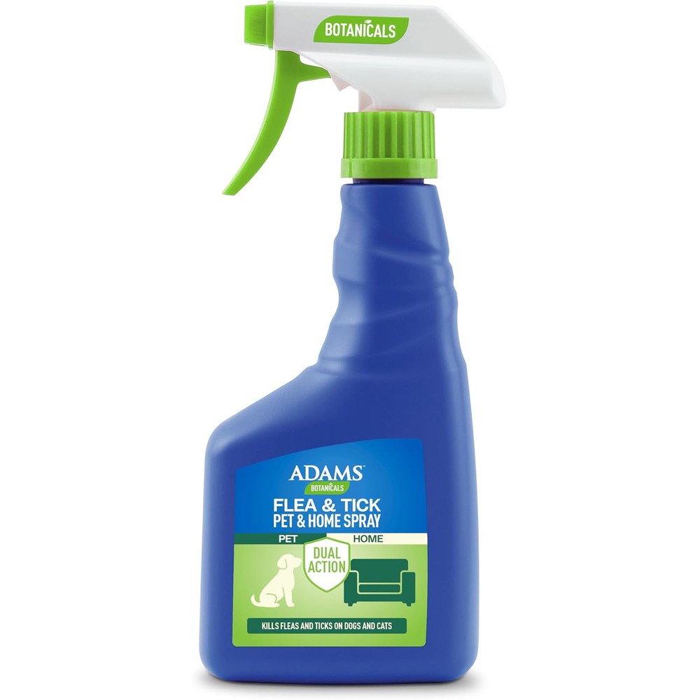 Adams Botanicals Flea and Tick Pet and Home Spray 16 Ounce front bottle view