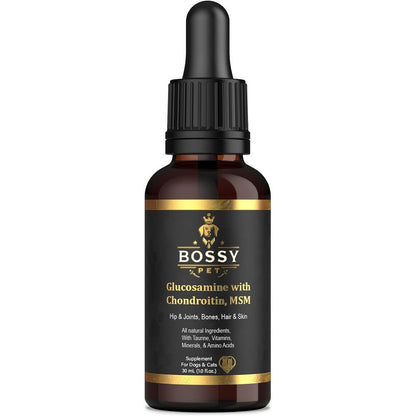 Bossy Pet liquid glucosamine joint supplement front view