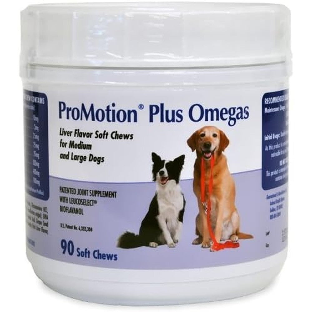 Motion Pro promotion plus omegas soft chews front view supplement jar