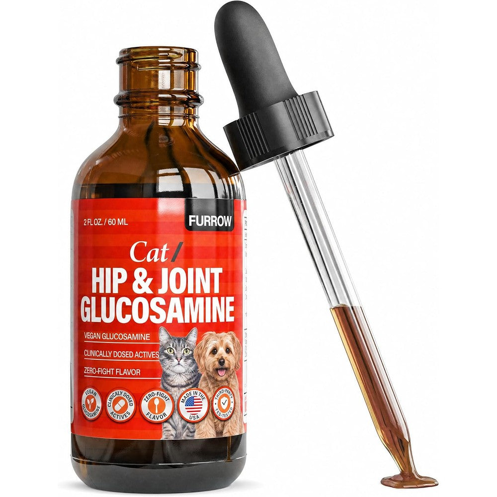 Furrow Liquid Glucosamine for Cats and Small Dogs front bottle view