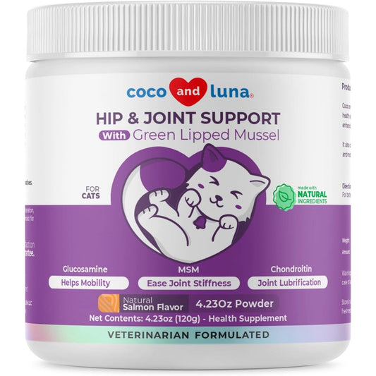 Coco and Luna hip and joint powder for cats front view