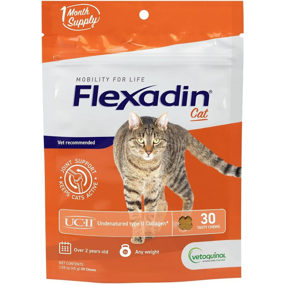 Vetoquinol Flexadin cat joint support 30 count bag front view