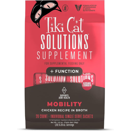 Tiki Cat Solutions Mobility Mousse chicken supplement pouch front view
