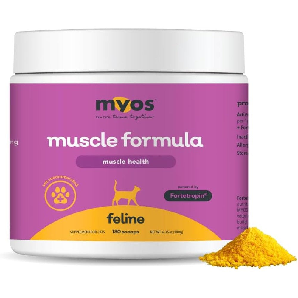 Myos Feline Muscle Formula container front view for senior cats