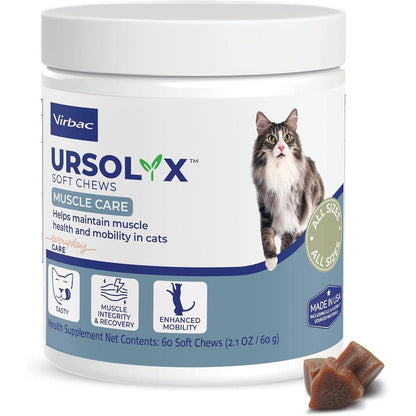 Virbac Ursolyx soft chews for cats front container view
