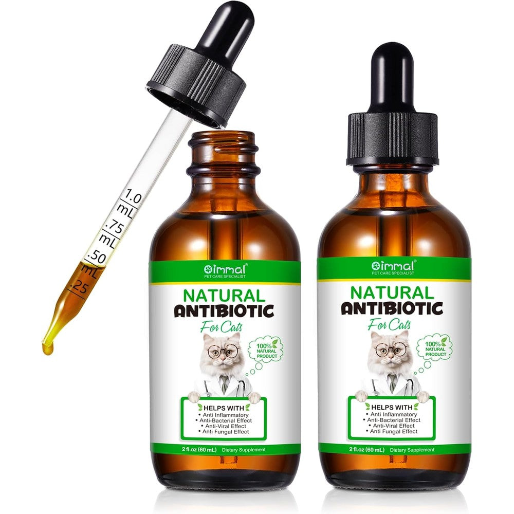 Alivo Natural Antibiotic Liquid Drops For Cats Immune Support And Allergy Relief Chicken Flavour Four Fluid Ounces Two Pack