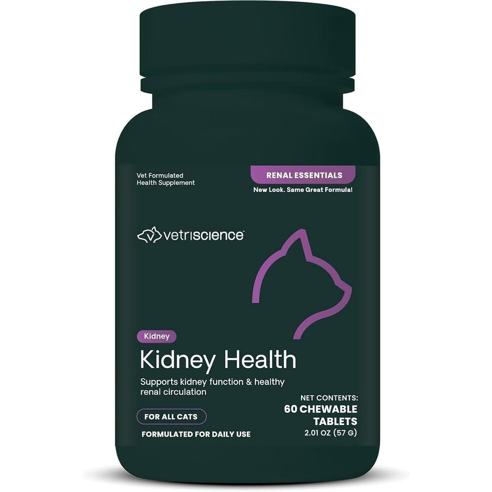 VetriScience Renal Essentials Kidney Health cat supplement bottle front view
