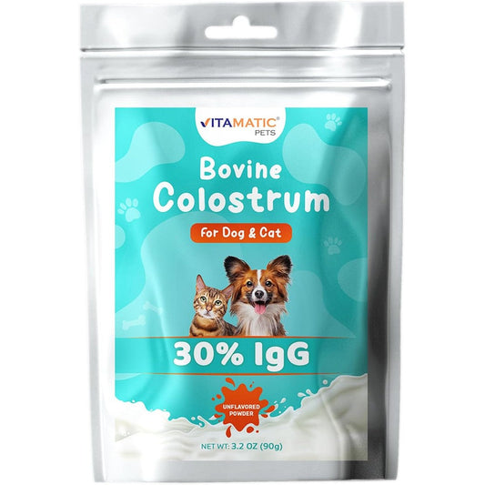 Vitamatic Bovine Colostrum powder for dogs and cats front view