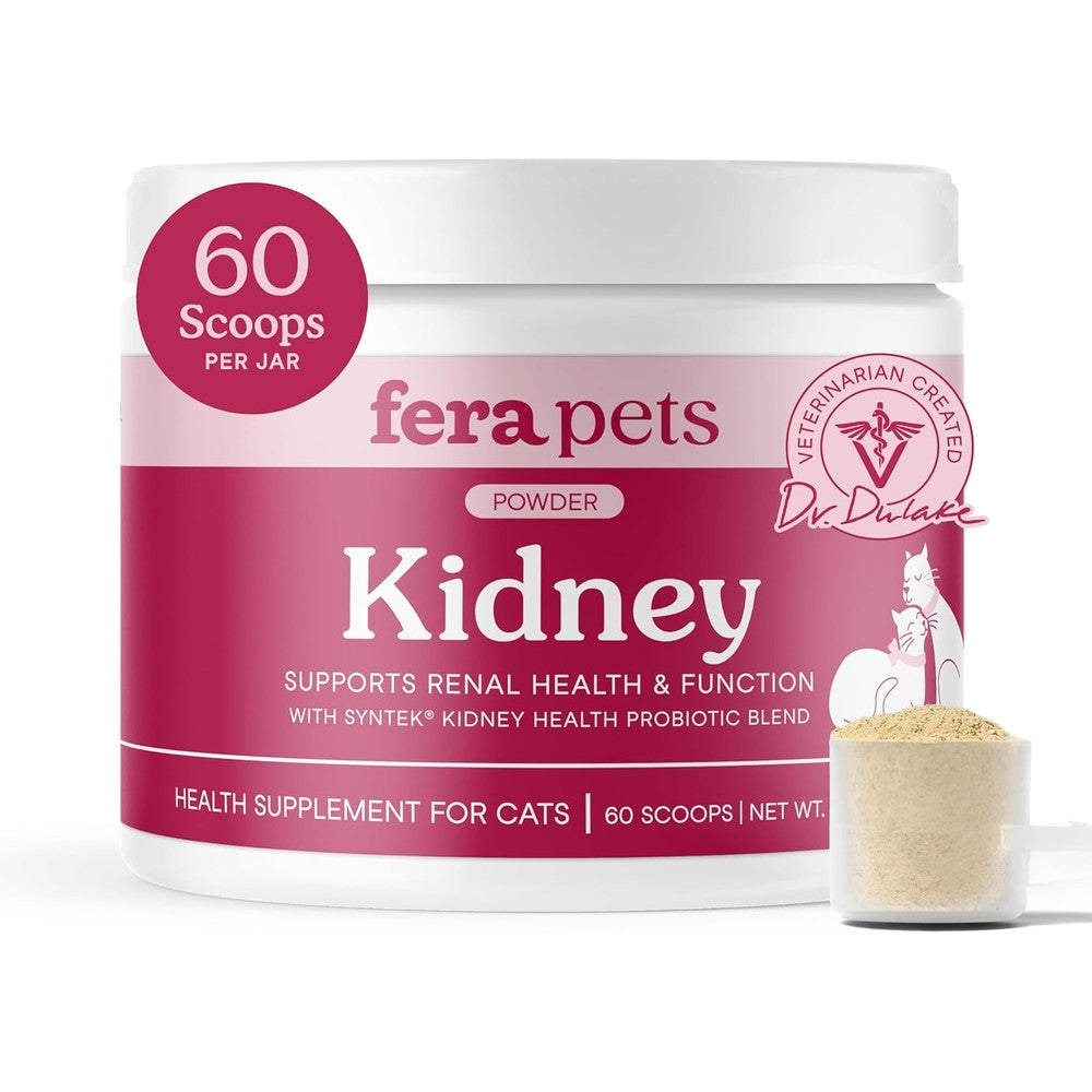 Fera Pets Cat Kidney Support Powder front view container for feline renal health