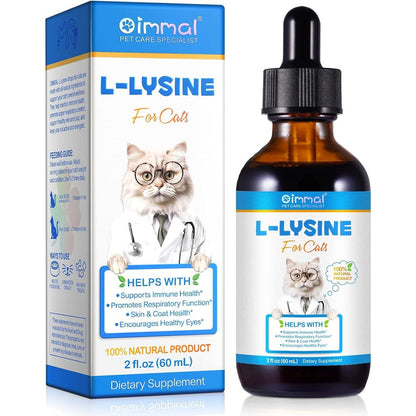 Alivo L-Lysine for Cats 2 fluid ounce bottle showing front packaging for feline immune support