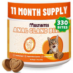 Multibites Anal Gland Support Bites for Cats front view premium pet supplement packaging