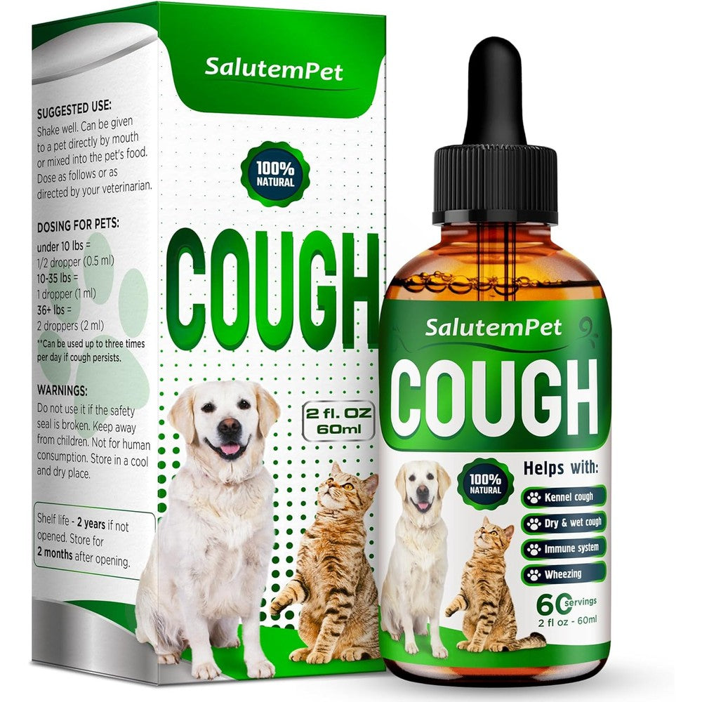 SalutemPet kennel cough medicine front view bottle packaging