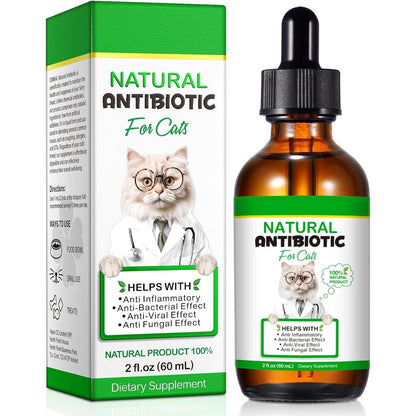 VOSIFSDIY Cat Antibiotics natural multivitamin herbal supplement front bottle view