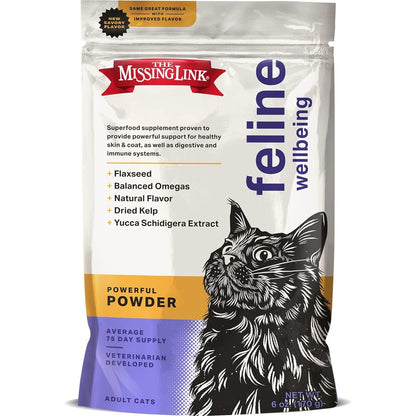 The Missing Link Feline Superfood Supplement Powder Balanced Omega Fatty Acids Veterinary Formulated Cat Nutrient Formula Six Ounce