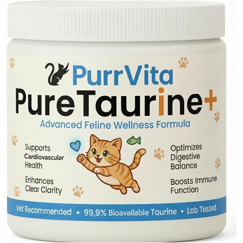 PurrVita Pure Taurine supplement for cats 200 grams front view