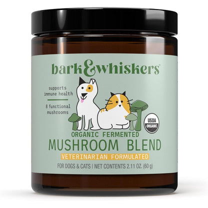 Dr. Mercola Bark And Whiskers Organic Fermented Mushroom Blend Supplement For Dogs And Cats 2.11 Ounces