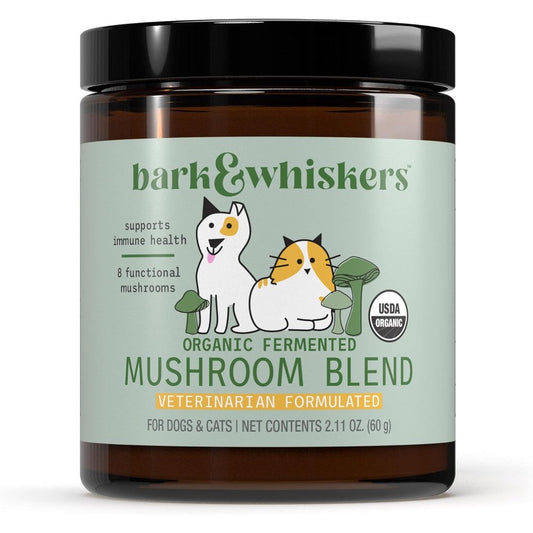 Dr. Mercola Bark And Whiskers Organic Fermented Mushroom Blend Supplement For Dogs And Cats 2.11 Ounces
